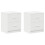 VidaXL (white, 2 pcs) vidaXL Bedside Cabinet with 2 Drawers Nightstand Bed Side Table 1