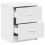 VidaXL (white, 2 pcs) vidaXL Bedside Cabinet with 2 Drawers Nightstand Bed Side Table 5