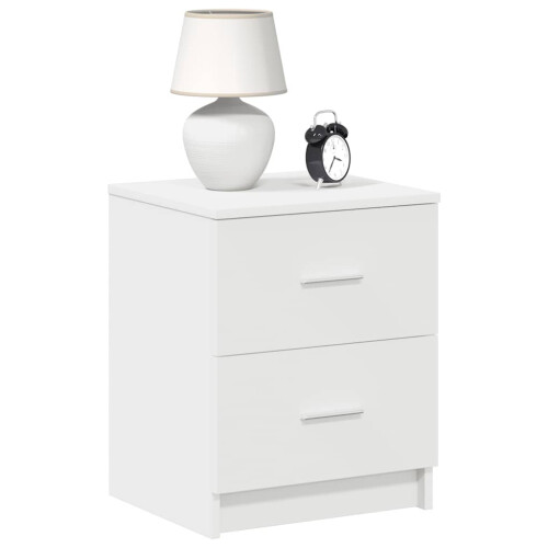 VidaXL (white, 2 pcs) vidaXL Bedside Cabinet with 2 Drawers Nightstand Bed Side Table 2