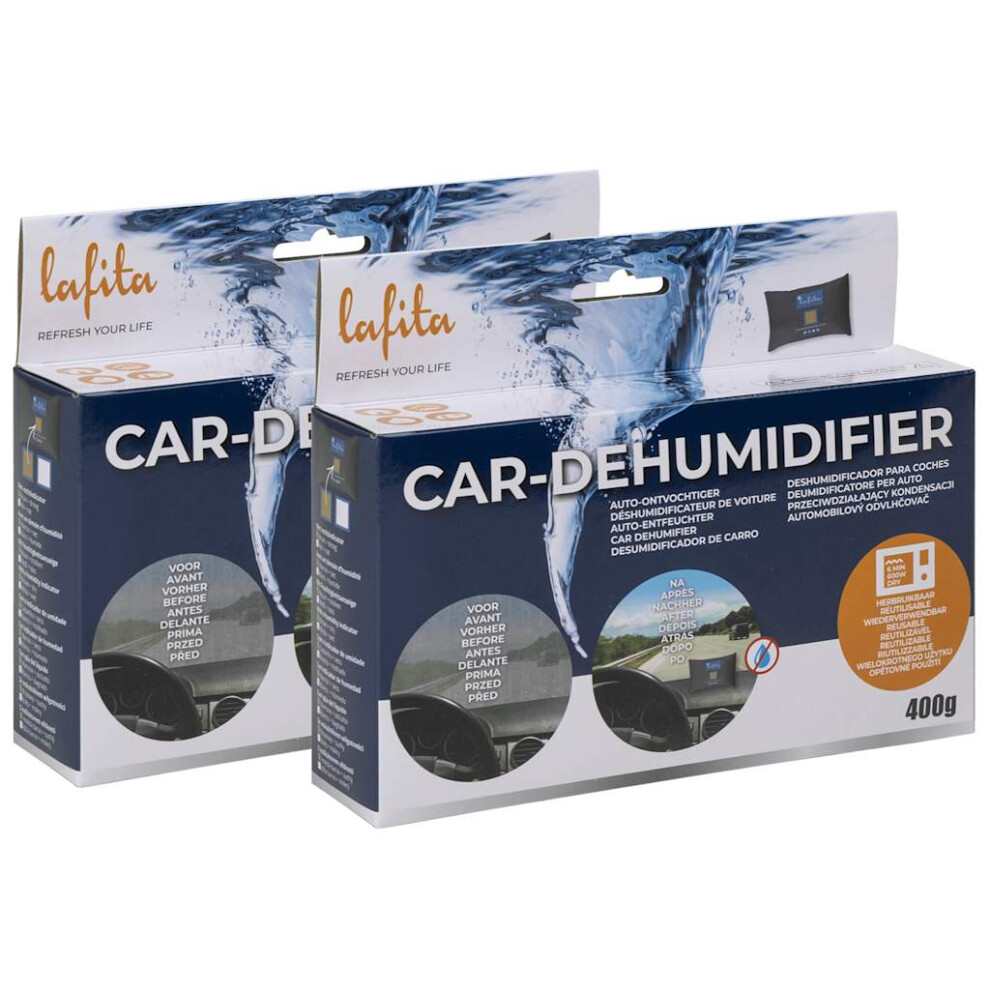 vidaXL Car Dehumidifiers Reusable 2 pcs 400 g car dehumidifier bag