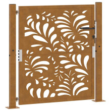vidaXL Garden Gate 105x105 cm Weathering Steel Wave Design fence gate