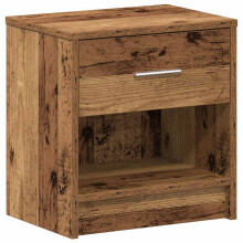 (old wood, 1 pcs) vidaXL Bedside Cabinet with Drawer Nightstand Bed Side Table Bed Cabinet