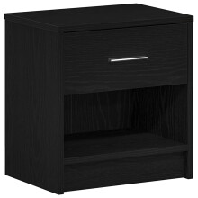 (black, 1 pcs) vidaXL Bedside Cabinet with Drawer Nightstand Bed Side Table Bed Cabinet