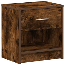 (smoked oak, 1 pcs) vidaXL Bedside Cabinet with Drawer Nightstand Bed Side Table Bed Cabinet