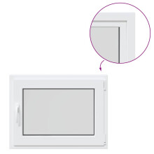 vidaXL Basement Window RISOR 80x50 cm Tilt&Turn DIN Right White egress window