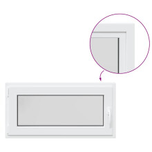 vidaXL Basement Window "RISOR" 100x50 cm Tilt&Turn DIN Left White