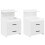 VidaXL (white, 2 pcs) vidaXL Bedside Cabinet with 2 Drawers Nightstand Side Table Bed Table 2
