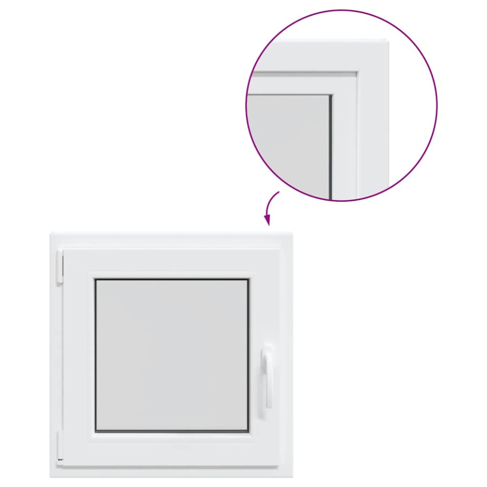 vidaXL Basement Window "RISOR" 50x50 cm Tilt&Turn DIN Left White egress window