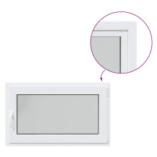 vidaXL Basement Window RISOR 100x50 cm Tilt&Turn DIN Right White egress window