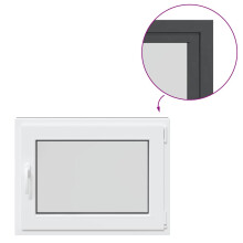 vidaXL Basement Window RISOR 80x60 cm Tilt&Turn DIN Right Anthracite