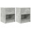 VidaXL (concrete grey, 2 pcs) vidaXL Bedside Cabinets 2 pcs with Drawer Nightstand Bed Side Table 2