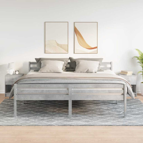 VidaXL (concrete grey, 2 pcs) vidaXL Bedside Cabinets 2 pcs with Drawer Nightstand Bed Side Table 2