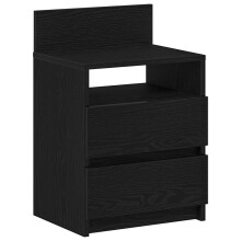 (black, 1 pcs) vidaXL Bedside Cabinets with 2 Drawers Nightstand Bed Side Table Side Cabinet
