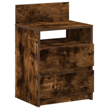 (smoked oak, 1 pcs) vidaXL Bedside Cabinets with 2 Drawers Nightstand Bed Side Table Side Cabinet