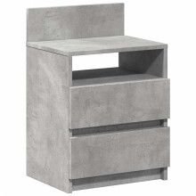 (concrete grey, 1 pcs) vidaXL Bedside Cabinets with 2 Drawers Nightstand Bed Side Table Side Cabinet
