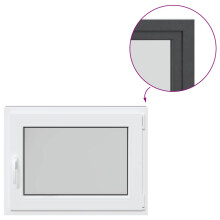 vidaXL Basement Window RISOR 80x50 cm Tilt&Turn DIN Right Anthracite