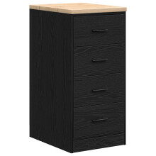 (black, 40 x 51 x 85 cm/ 1 pcs) vidaXL Garage Storage Cabinet Solid Wood Pine cabinet