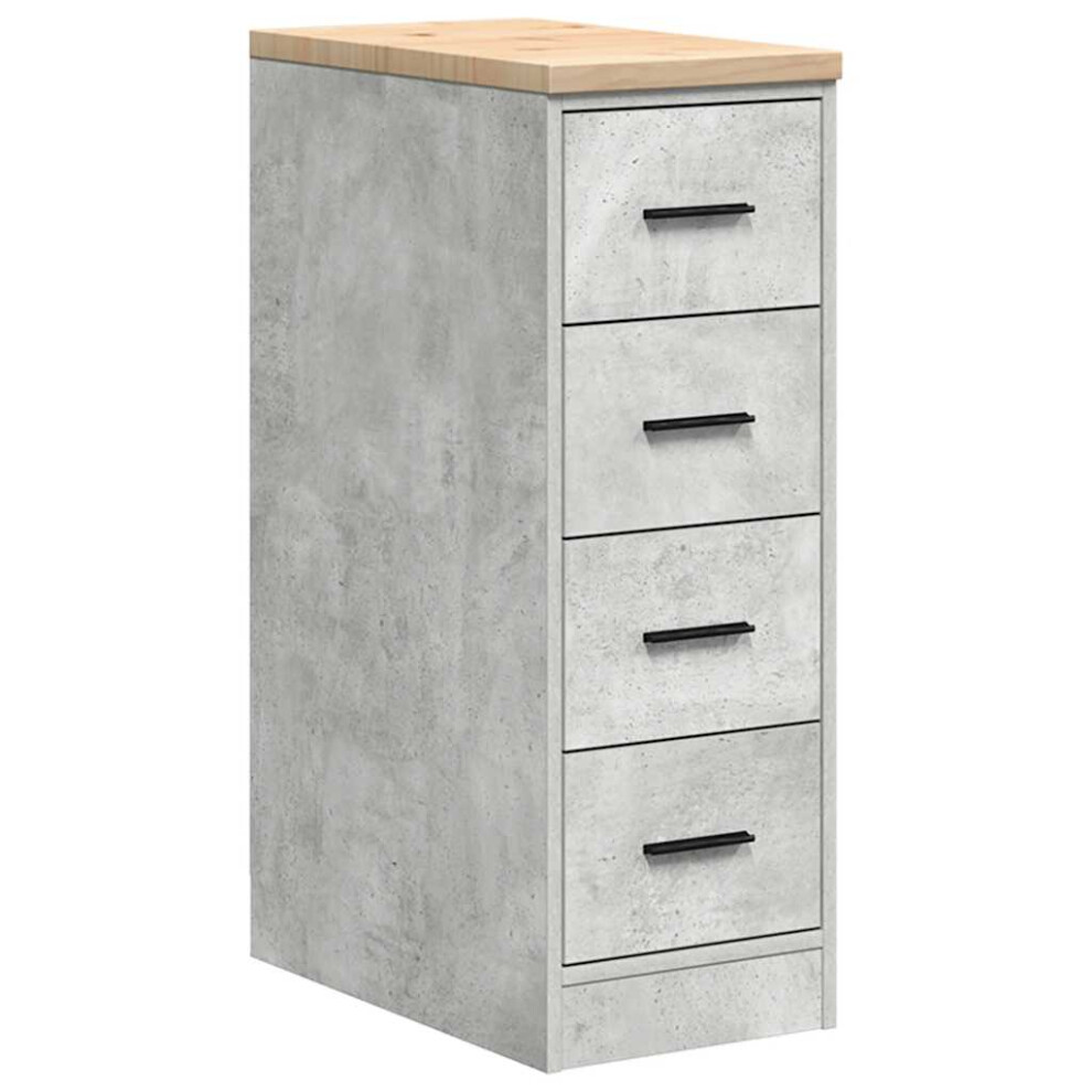 Vidaxl (Concrete 30 X 51 X 85 Cm/ 1 Pcs) Garage Storage Cabinet Solid Wood Pine Cabinet Grey