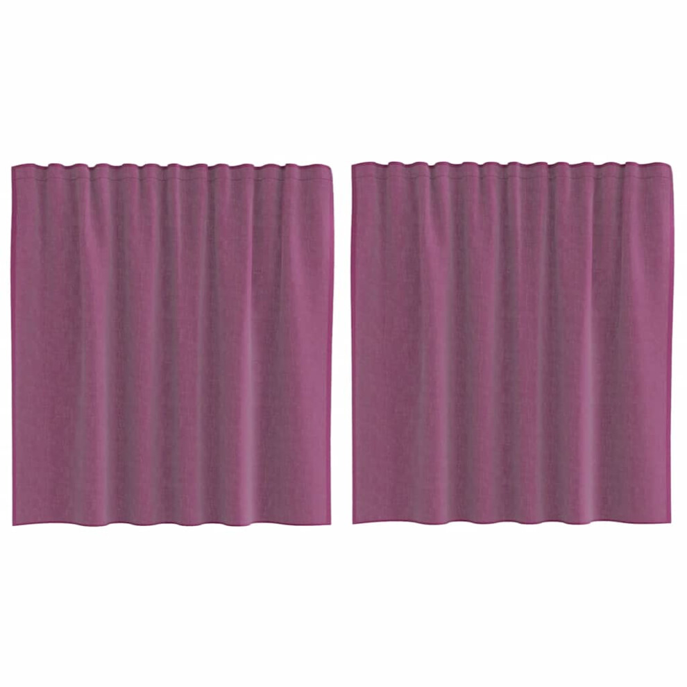 Vidaxl (Purple, 140 X 140 Cm) Voile Curtains 2 Pcs Net Curtain Sheer Curtain
