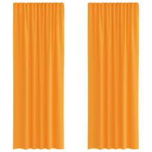 (orange, 140 x 260 cm) vidaXL Voile Curtains 2 pcs net curtain sheer curtain
