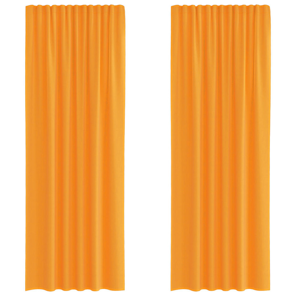 Vidaxl (Orange, 140 X 260 Cm) Voile Curtains 2 Pcs Net Curtain Sheer Curtain
