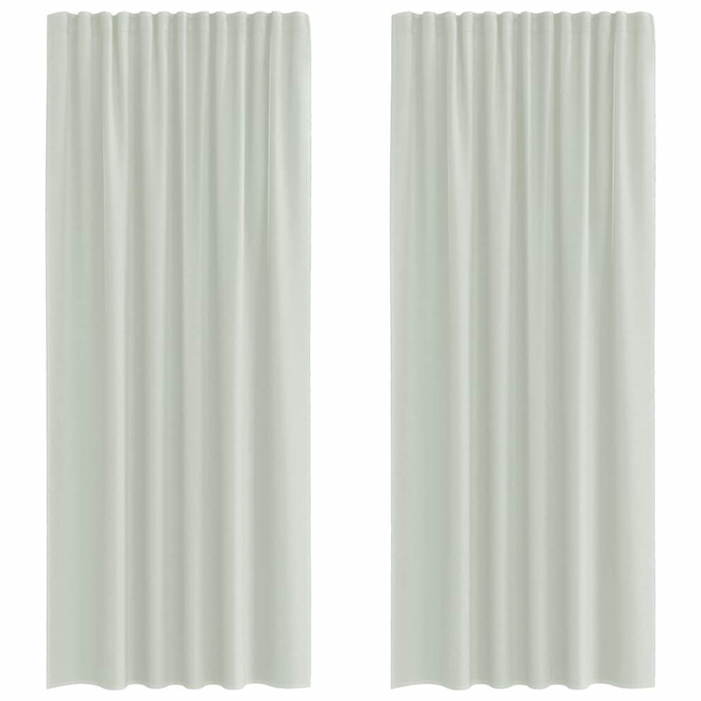 Vidaxl (Light Grey, 140 X 225 Cm) Voile Curtains 2 Pcs Net Curtain Sheer Curtain