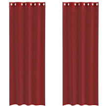 (wine red, 140 x 300 cm) vidaXL Voile Curtains 2 pcs net curtain sheer curtain
