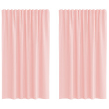 (pink, 140 x 175 cm) vidaXL Voile Curtains 2 pcs net curtain sheer curtain