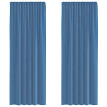 vidaXL Voile Vorhänge mit Schlaufen 2 Stk. Königsblau 140x260 cm