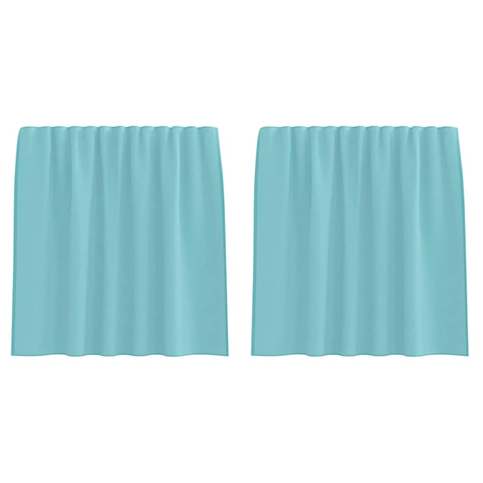 Vidaxl (Turquoise, 140 X 140 Cm) Voile Curtains 2 Pcs Net Curtain Sheer Curtain