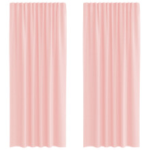 (pink, 140 x 245 cm) vidaXL Voile Curtains 2 pcs net curtain sheer curtain