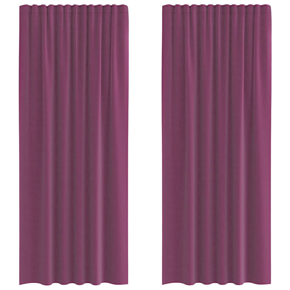 Vidaxl (Purple, 140 X 245 Cm) Voile Curtains 2 Pcs Net Curtain Sheer Curtain