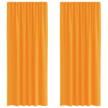 (orange, 140 x 245 cm) vidaXL Voile Curtains 2 pcs net curtain sheer curtain