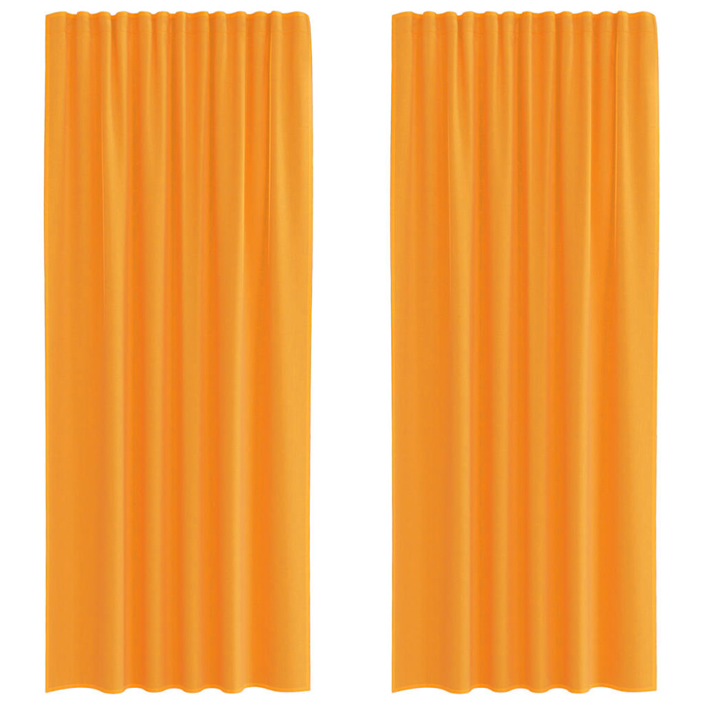 Vidaxl (Orange, 140 X 245 Cm) Voile Curtains 2 Pcs Net Curtain Sheer Curtain