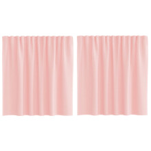 (pink, 140 x 140 cm) vidaXL Voile Curtains 2 pcs net curtain sheer curtain