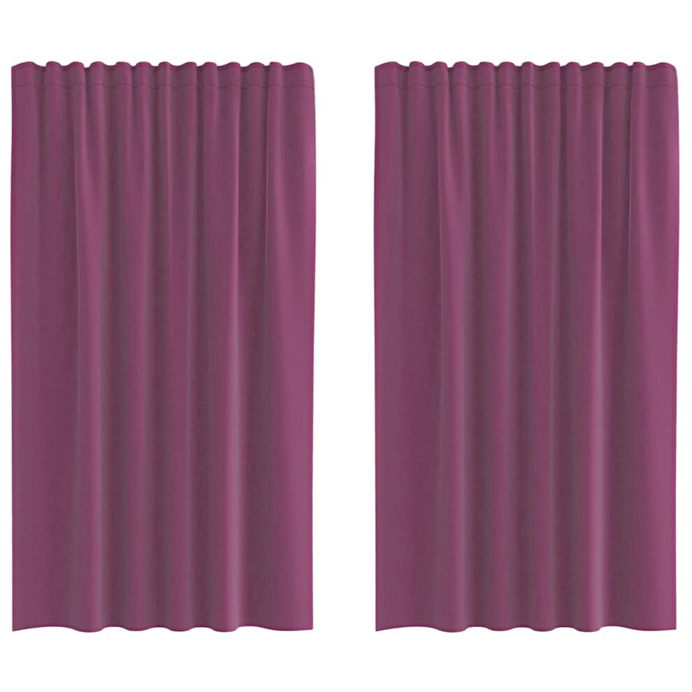 Vidaxl (Purple, 140 X 175 Cm) Voile Curtains 2 Pcs Net Curtain Sheer Curtain