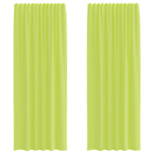 vidaXL Voile Vorhänge mit Lasche 2 Stk. Apfelgrün