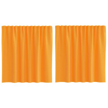 (orange, 140 x 140 cm) vidaXL Voile Curtains 2 pcs net curtain sheer curtain