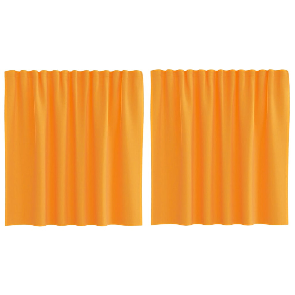 Vidaxl (Orange, 140 X 140 Cm) Voile Curtains 2 Pcs Net Curtain Sheer Curtain