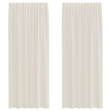 (cream, 140 x 245 cm) vidaXL Voile Curtains 2 pcs net curtain sheer curtain