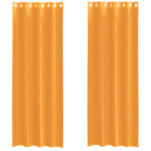 (orange, 140 x 300 cm) vidaXL Voile Curtains 2 pcs net curtain sheer curtain
