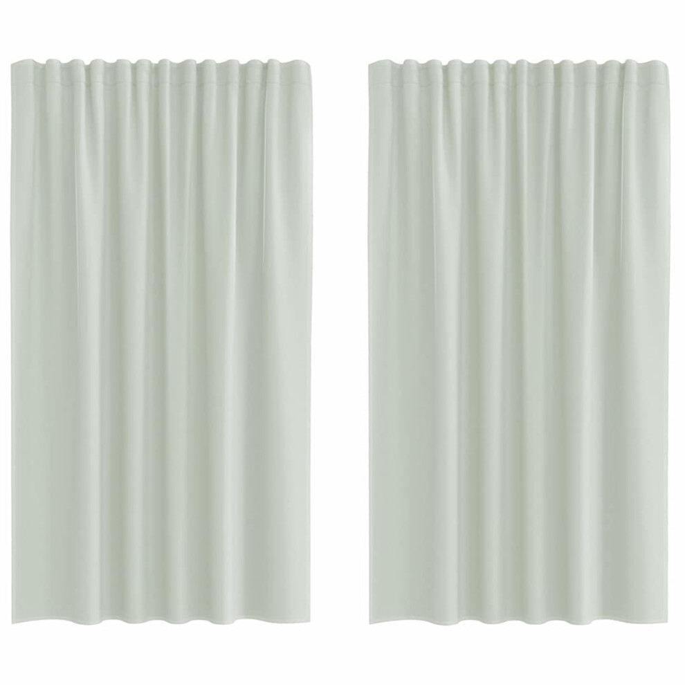 Vidaxl (Light Grey, 140 X 175 Cm) Voile Curtains 2 Pcs Net Curtain Sheer Curtain