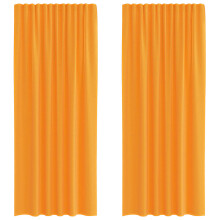 (orange, 140 x 225 cm) vidaXL Voile Curtains 2 pcs net curtain sheer curtain