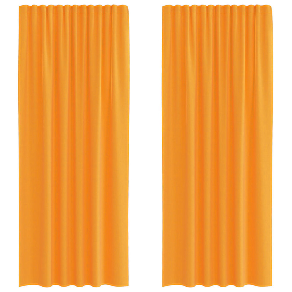 Vidaxl (Orange, 140 X 225 Cm) Voile Curtains 2 Pcs Net Curtain Sheer Curtain
