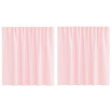 (light pink, 140 x 140 cm) vidaXL Voile Curtains 2 pcs net curtain sheer curtain