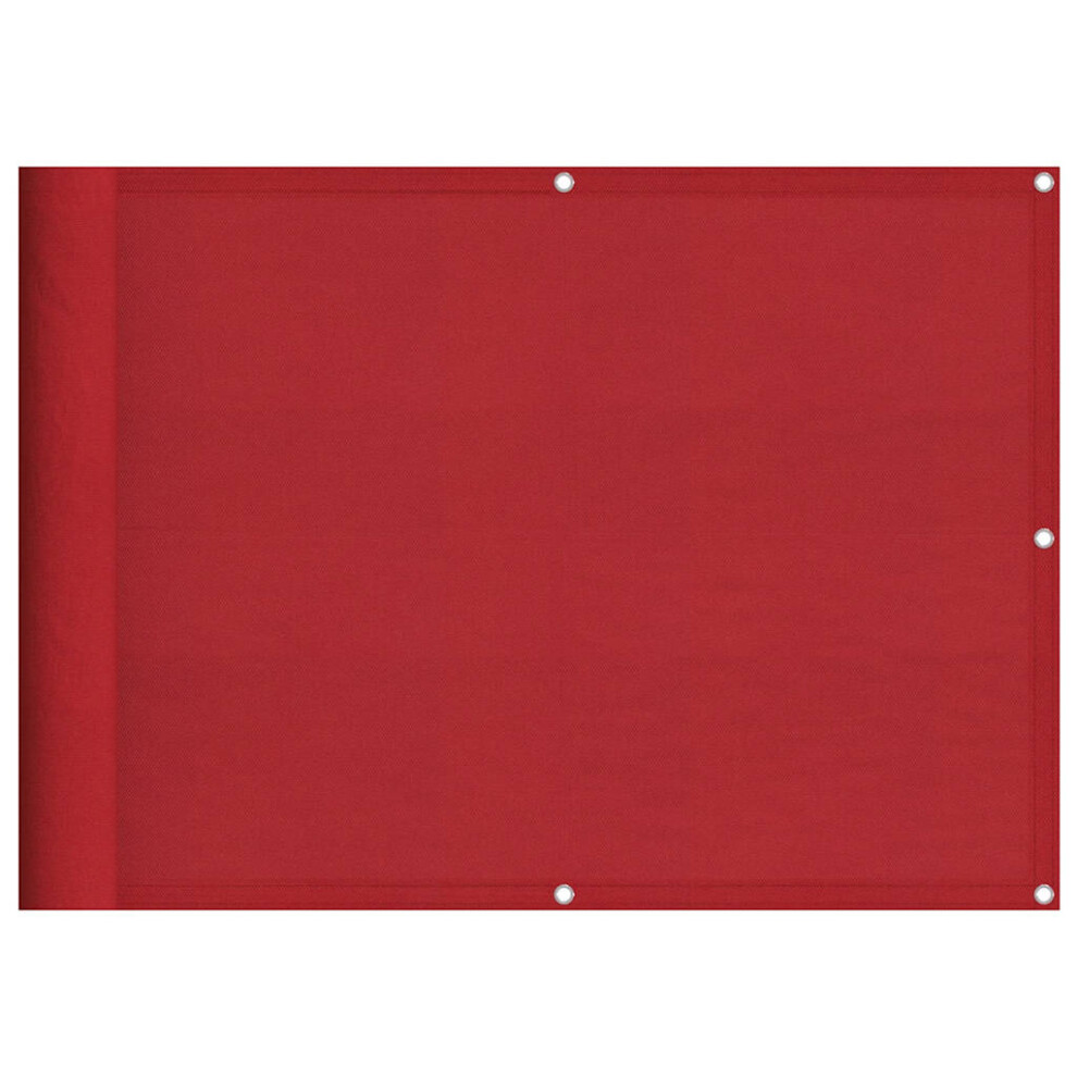 Vidaxl Balcony Screen Red 75X800 Cm 100% Polyester Oxford Garden Screen