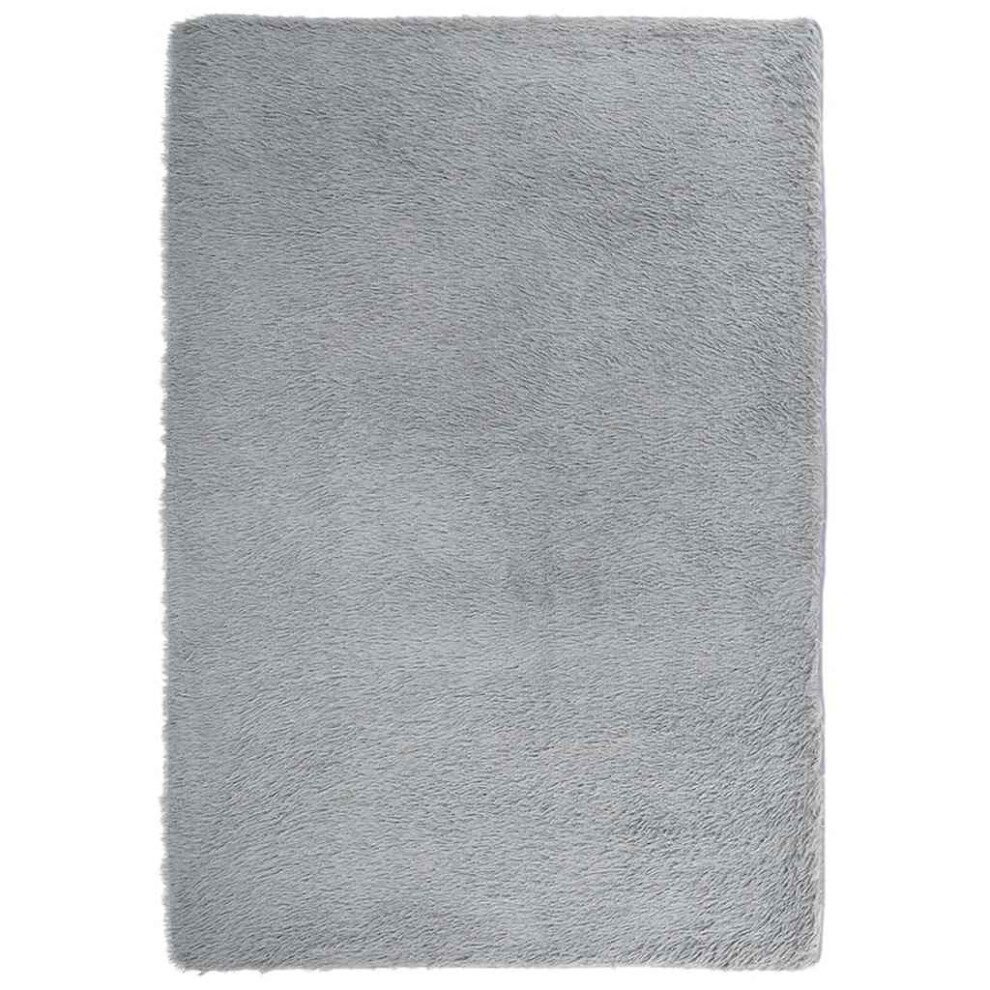 Vidaxl (Silver Grey, 200 X 290 Cm) Shaggy Rug High Pile Navarra Polyester Area Rug