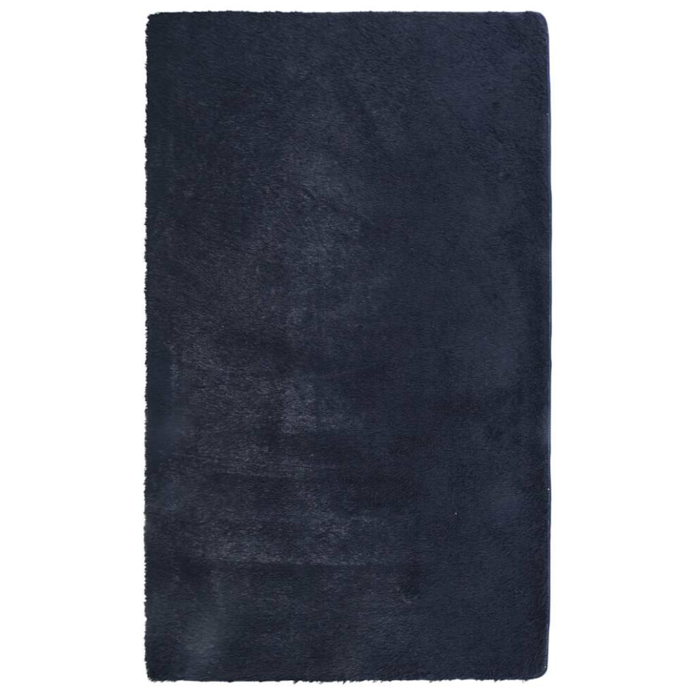 Vidaxl (Navy, 60 X 100 Cm) Shaggy Rug High Pile Navarra Polyester Area Rug