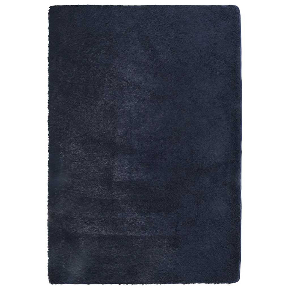 Vidaxl (Navy, 200 X 290 Cm) Shaggy Rug High Pile Navarra Polyester Area Rug