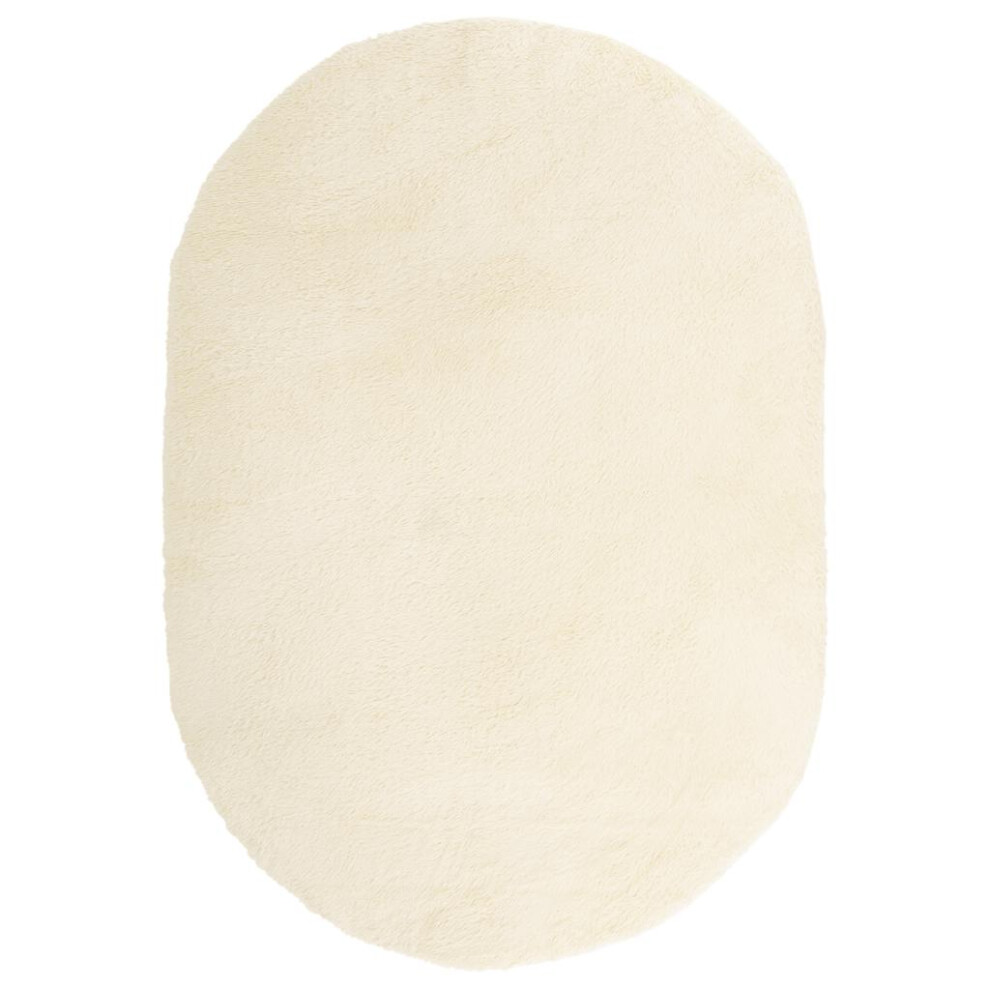 Vidaxl (Cream, 300 X 200 Cm) Shaggy Rug High Pile Navarra Polyester Area Rug
